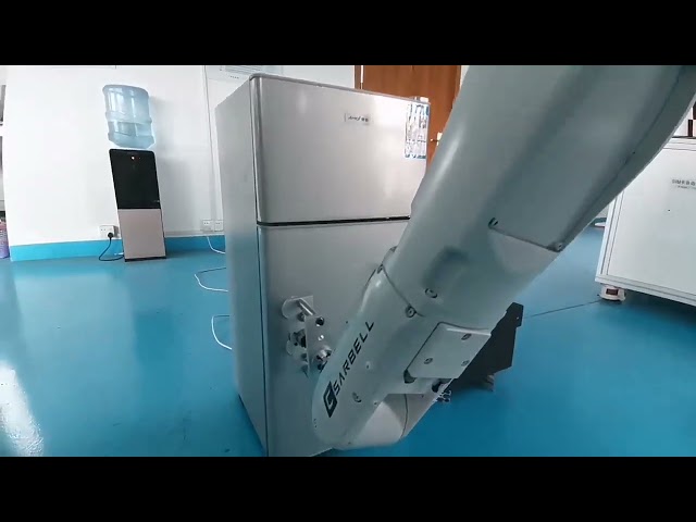 şirket videoları Hakkında Robotic arm for microwave door durability test