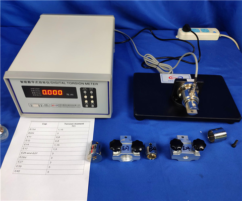 Uç Kapaklar için IEC60061 Dijital Tork Test Cihazı Işık Test Cihazları, Lamba Kapağı Tork Testi